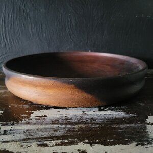 Vintage Handcrafted Wooden Bowl Signed David Herrine 1956, Handmade Wood Bowl